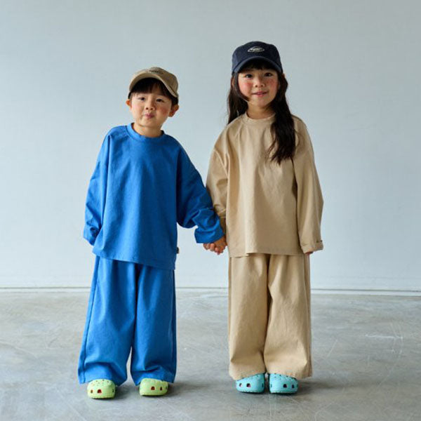 Normal Play KC Jersey Oversized T-Shirt <Milk Tea / Blue / Long Black> 12M–JM