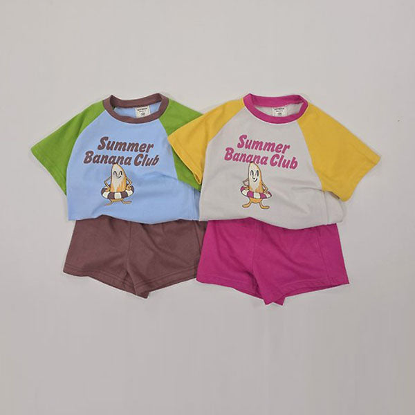 Soybean Summer Banana Club Set <Gray / Light Blue> Sizes XS–JM