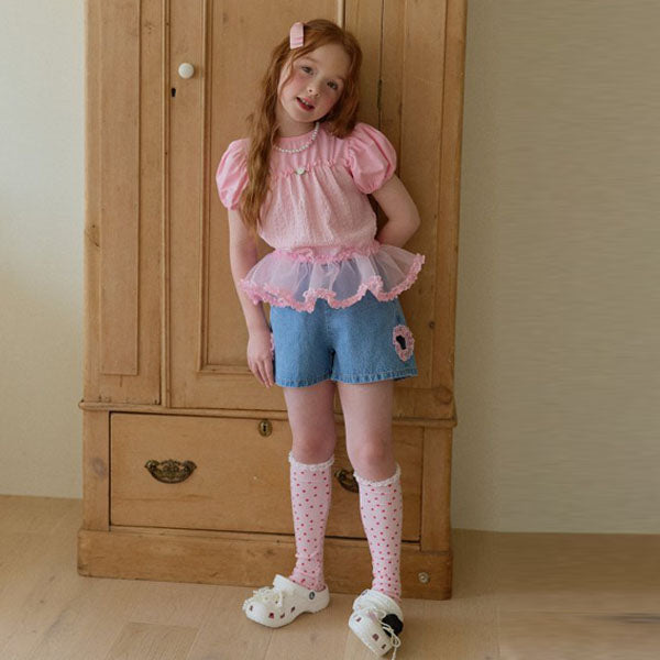 Berry Berry Ti Amo Pants <Flower/Denim> *5~15*