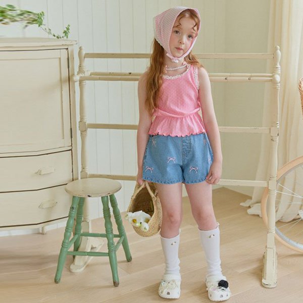Berry Berry Lili Pants <Pink (Embroidered /White (Embroidered Color)> *5~15*