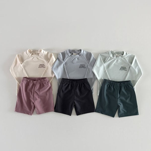 Bonito Rashguard Swim Set<Pink/Charcoal/Deep Green> *12M(6~12개월)~JM(135~140cm)*