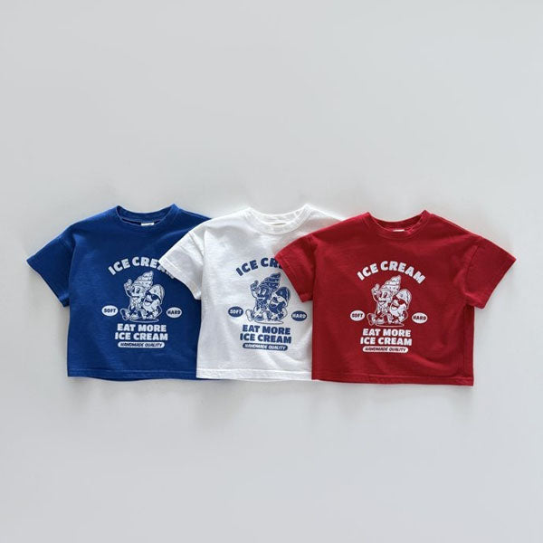 Bonito Ice Cream Tee <Red/Blue/Ivory> *12M ~JM(135~140cm)*
