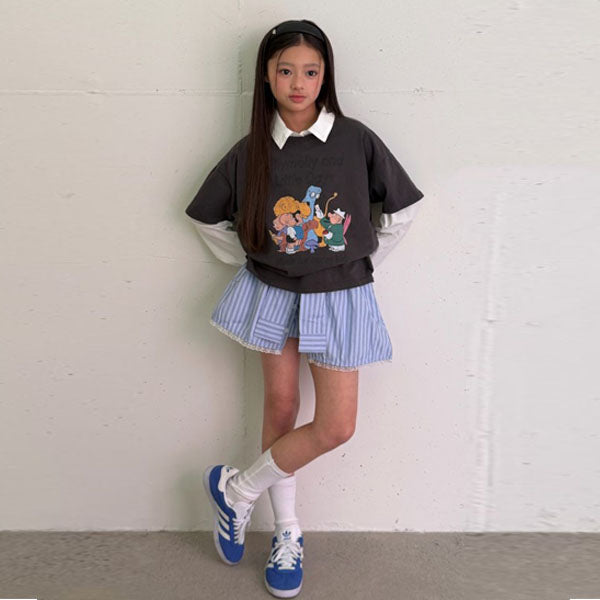 Ellymoly Pocari Layered Pants <Pink/Blue> *5–15*