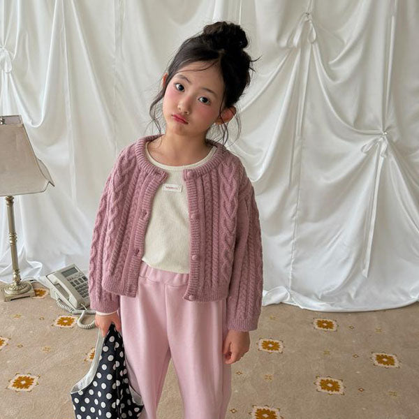 Ninibello Mob Knit Cardigan <Purple / Light Green> *S~L*