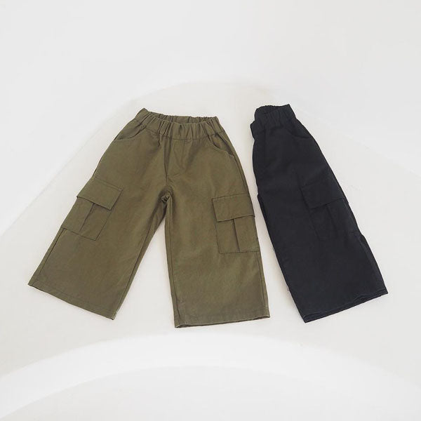 Z'an Clover Chino Cargo Pants <Black / Khaki> *3~19*