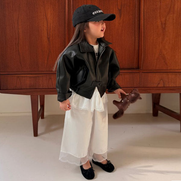 Ellymoly Swing Lace Pants <Ivory/Black> *5–15*