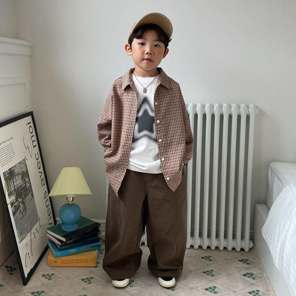 Eyescream Be Joy Wide Pants <Brown/Black> *S~JL*