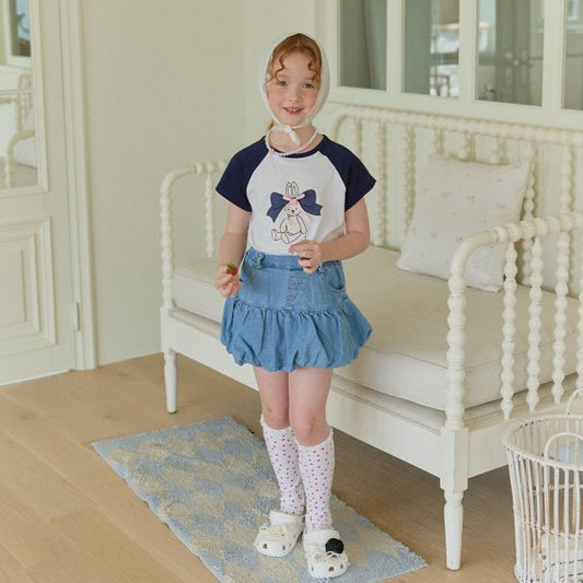 Berry Berry Denim Balloon Skirt *5~15*