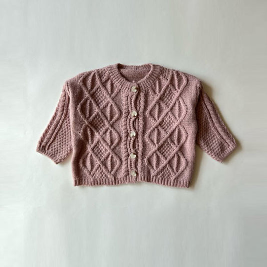 Ante.J Twisted Pink cardigan <Pink>  *S(90~100)~L(130~140)*