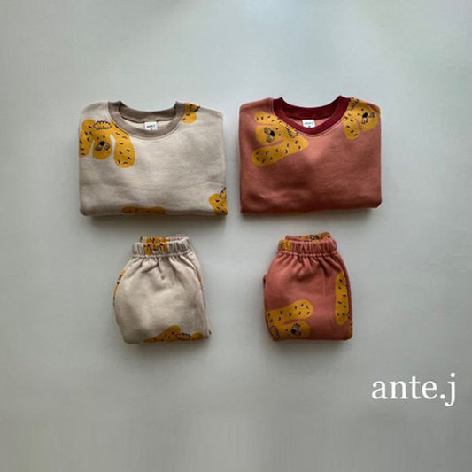 Ante.J Fleece Poodle Set <Beige/Pink>  *S~JS*