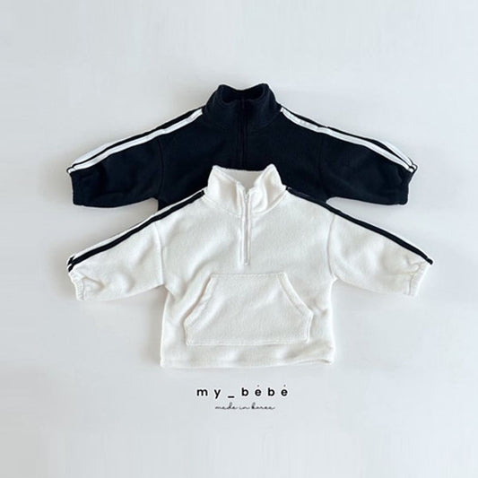 MyBebe Tape Anorak <Ivory/Black> *XS~XL*