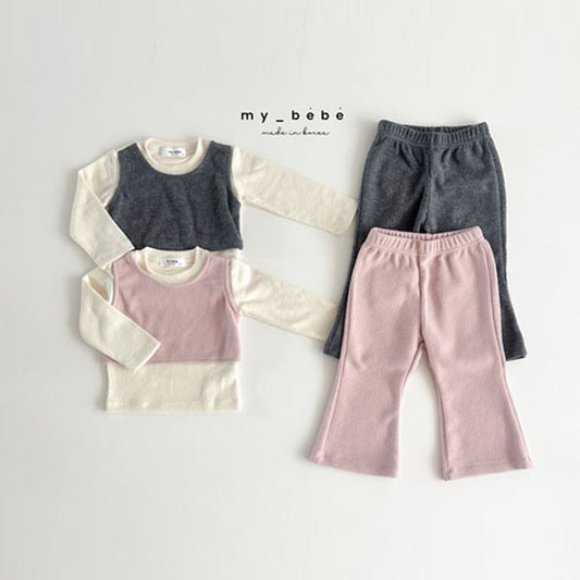 MyBebe Bongbong Set <Pink/Charcoal> *XS~XL*