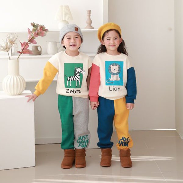 Twinkle Fun Jogger Pants <Green/Dark Blue> *5~15*