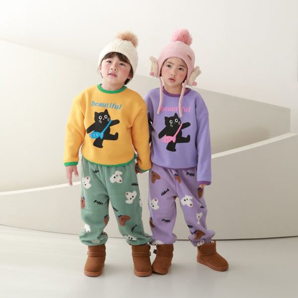 Twinkle Fleece Jogger Pants <Green/Purple> *5~15*