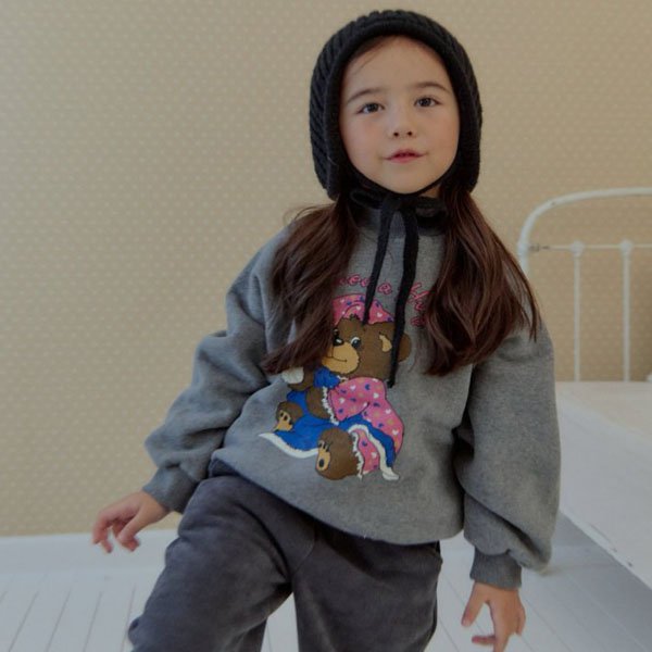 Bymimi Good Night Bear Sweatshirt <Melange/Navy> *S~JM*