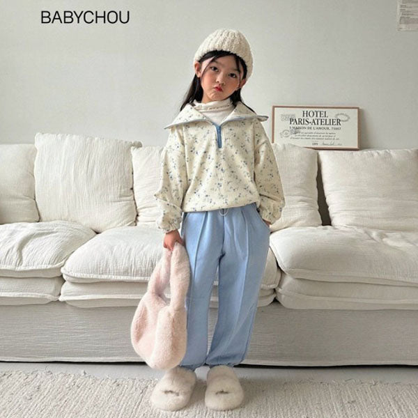 BabyChou Pintuck Jogger Pants <Cream/Pink/Light Blue/Melange/Black>  *XS~JM*