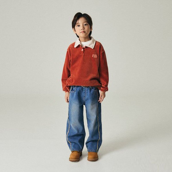 O.wen Fleece Denim Pants <Mid/Gray> *XS~JL*