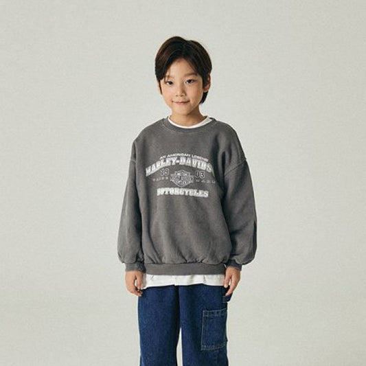 O.wen Harley Fleece Sweatshirt <Beige/Gray> *XS~JL, Adult*