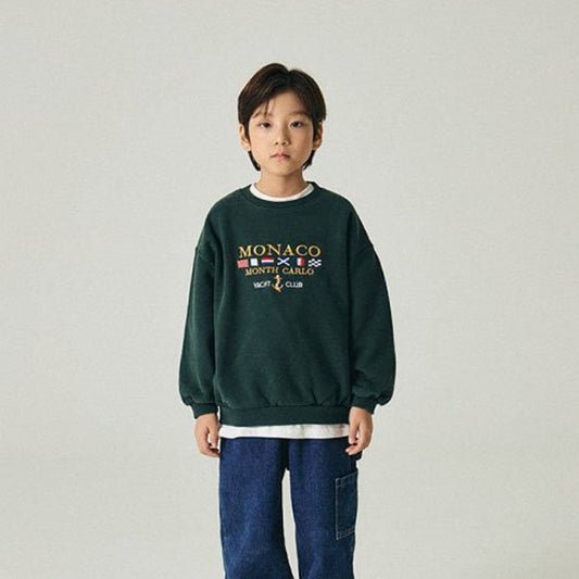 O.wen Monaco Fleece Sweatshirt <Green/Brown> *XS~JL, Adult*