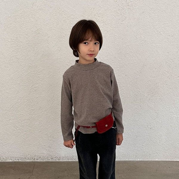 Digreen Flip Half Turtleneck Tee <Beige/Wine/Brown/Black> *S~2XL*