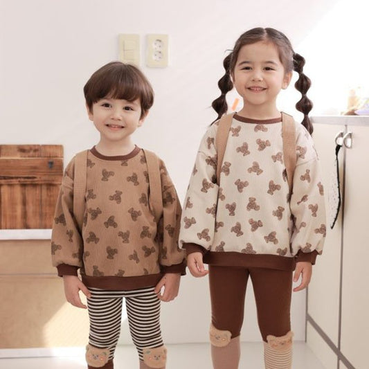 Cocorabbit Bear Sweatshirt Bag Set <Cream/Beige> *S~2XL*