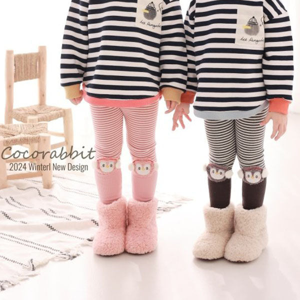 Cocorabbit Winter Penguin Leggings <Pink/Charcoal> *S~2XL*