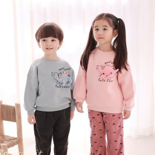 Cocorabbit Dino Doll Sweatshirt <Sky Blue/Pink> *S~2XL*