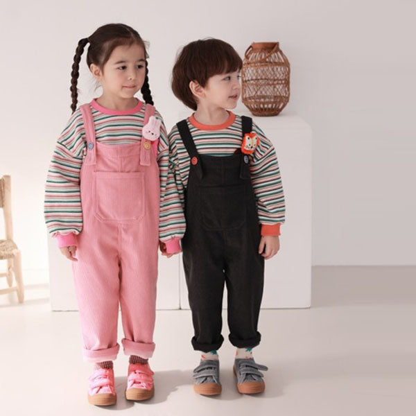 Cocorabbit Overall <Charcoal/Pink> *S~2XL*