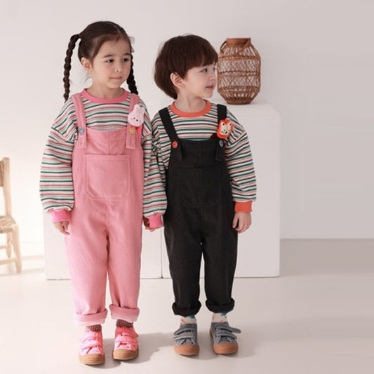 Cocorabbit Overall <Charcoal/Pink> *S~2XL*