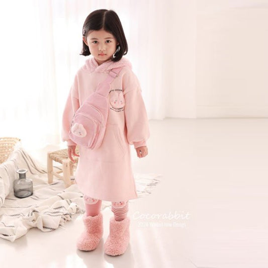 Cocorabbit Fur Rabbit Hoodie Bag Set <Pink/Beige> *S~2XL*