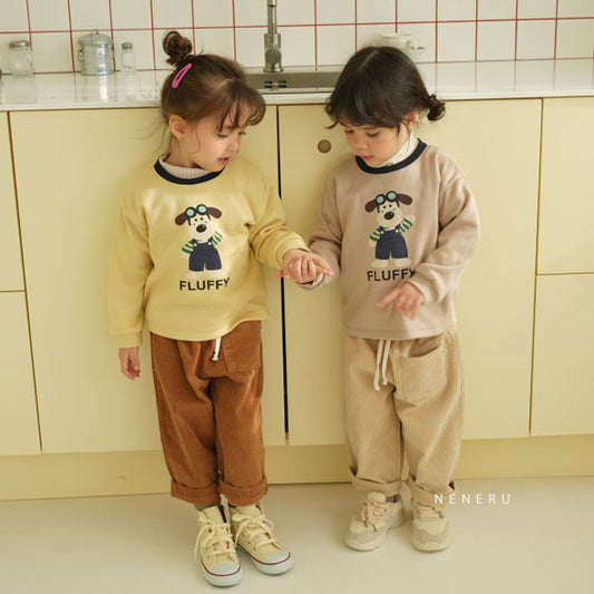 Neneru Fluffy Tee <Ivory/Beige/Mustard> *6M~XL*