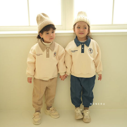 Neneru Like Collar Set <Beige/Navy> *6M~XL*