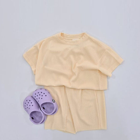 Soybean Ice Pleats Two-Piece Set Available Colors <Light Beige / Lilac / Black / Olive / Lemon / Sky> *XS~JM* (Copy)