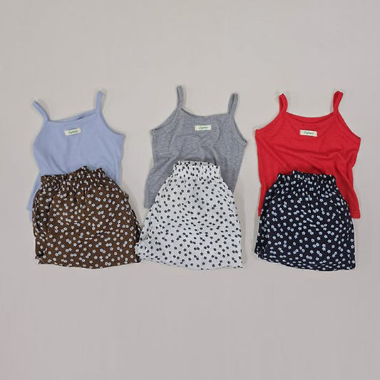 Soybean Sodam Little Set  <Melange / Light Sky Blue / Red> Sizes XS–XL