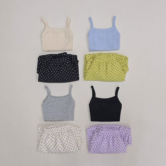 Soybean Summer Dot Little Set <Black / Light Blue / Ivory / Melange> Sizes XS–XL