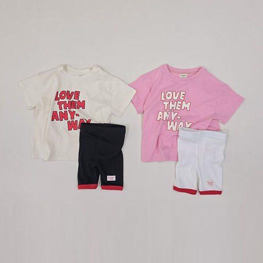 Soybean Summer Anyway Leggings Set <Pink / Cream> Sizes XS–JM