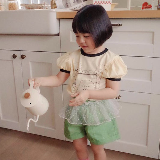 Mumu & Baba Mimi T-shirt <White / Yellow> Sizes 5–15