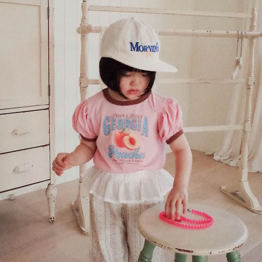 Mumu & Baba Peach Peach T-shirt <Pink / Blue> Sizes 5–15