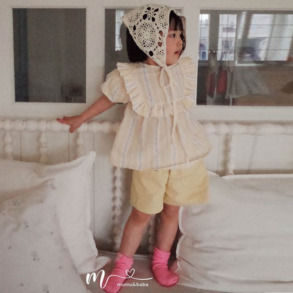 Mumu & Baba Mary & Ann pants <Yellow / Ivory> Sizes 5–15