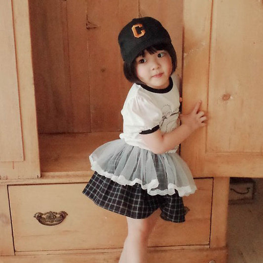 Mumu & Baba Coordination Skirt <No. 1 (two-tier ruffled) / No. 2 (polka dot) / No. 3 (one-tier shirring)> M (sizes 5–9) ~ L (sizes 11–15)