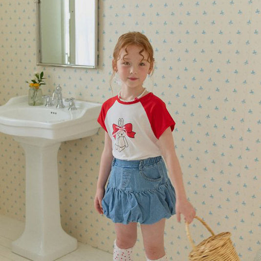 Berry Berry Bunny Tee <Red/Navy> *5~15*
