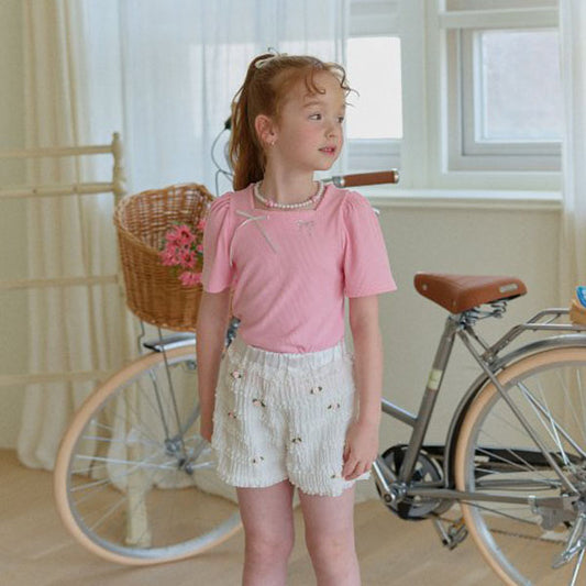 Berry Berry Crystal Tee <Pink/White> *5~15*