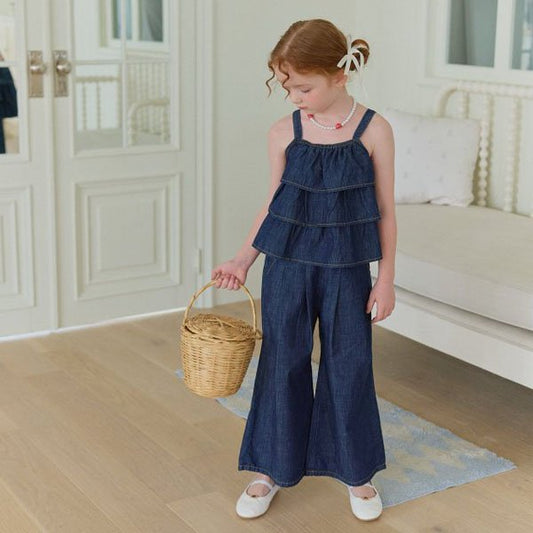 Berry Berry Raw Denim Frill Set <Denim> *5~15*