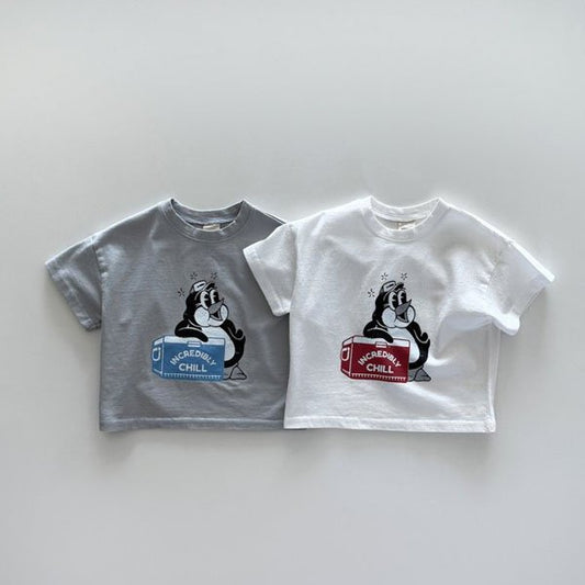 Bonito Chill Penguin Tee <Ivory/Light Grey> *12M ~JM(135~140cm)*