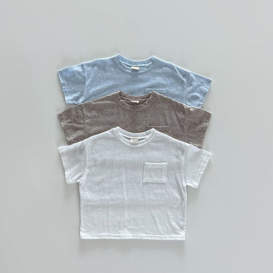 Bonito Slab Pocket Tee <Ivory/Light Blue/Beige> *12M ~JM(135~140cm)*