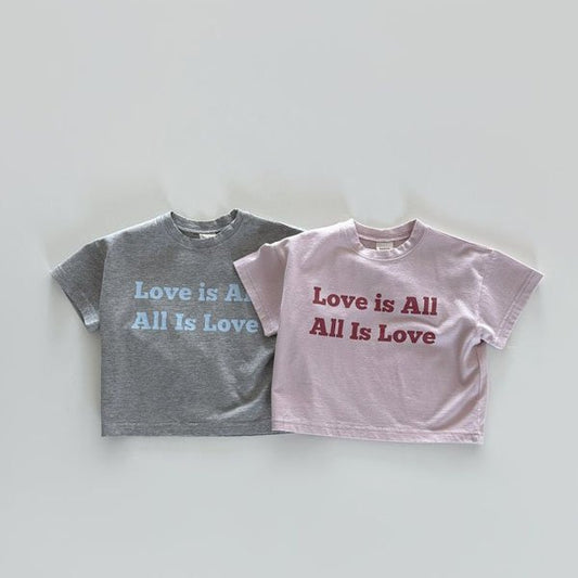 Bonito Love is All Tee <Melange/Pink> *12M ~JM(135~140cm), Mom*
