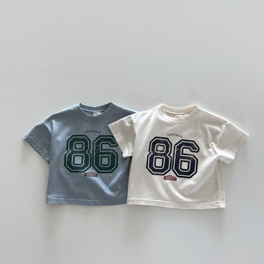 Bonito Vintage 86 Tee <Cream/Light Blue> *12M ~JM(135~140cm), Mom*