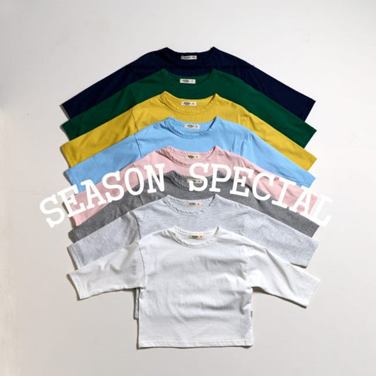Normal Play Good Morning Single Jersey Long-Sleeve T-Shirt <Ivory / White Melange / Sky Blue / Melange / Navy / Yellow / Pink / Green> 12M–JM
