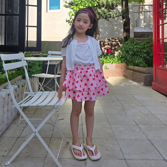 Joyello Heart Kang Skirt Leggings <Cream/Pink> XS–XXL