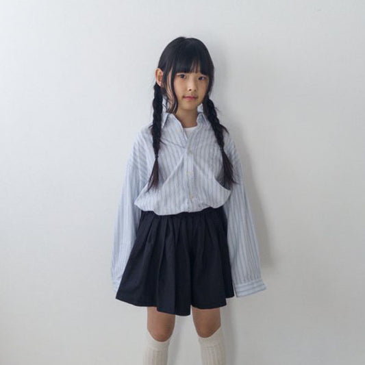 Oahu Me You Stripe Shirt <Cream/Sky Blue> *XS–JXL*